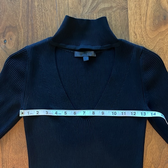 Cushnie ET OCHS Mock-Neck Ribbed A-Line Dress - Picture 5 of 9